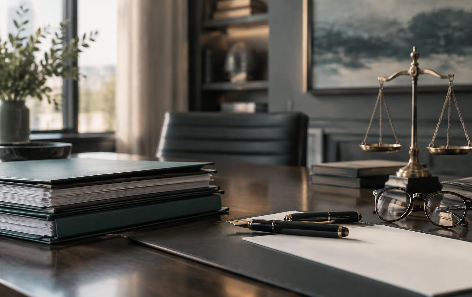 Professional legal and consulting workspace